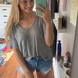gray blouse